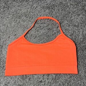 Victoria sport orange halter sports bra size large